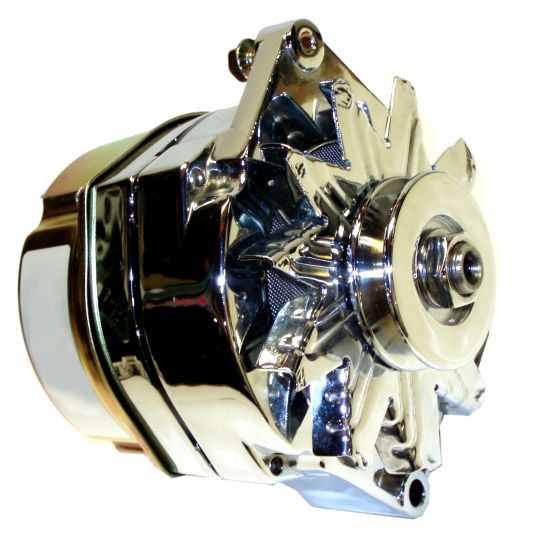 Mercruiser & Others 3-Wire Alternator 12V 94-Amp Chrome
