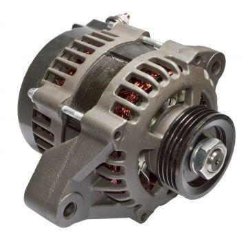 Mercury O/B Alternator 2001-2011 75-115 HP 12V 50-Amp 4-Groove Serpentine Pulley, Replaces Merc # 89